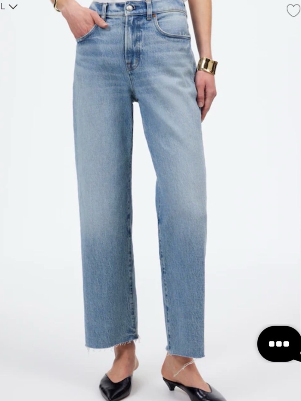 🍋 MADEWELL Curvy Perfect Vintage Wide Leg Cropped Jean 30